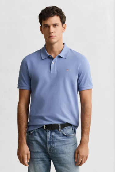 Reg Shield Pique Faded Denim