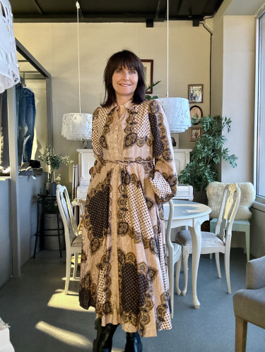 Jacquard midi Dress Vintage Paisley