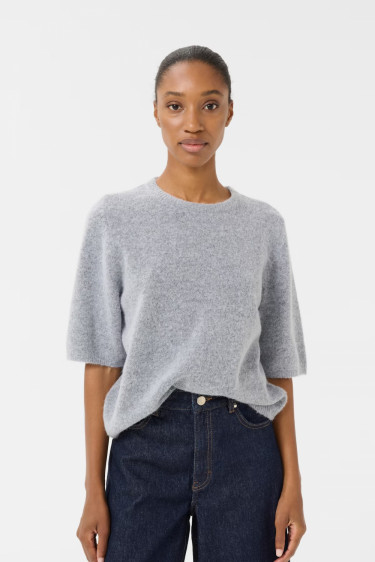 Alpha SS Tee Pearl Blue Melange
