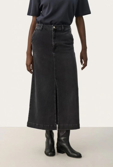 Caliah Skirt Washed Black Denim