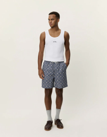 Harry Arabesque AOP Shorts Blue Fog