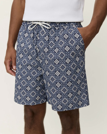Harry Arabesque AOP Shorts Blue Fog