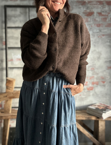 Alpha Short Cardigan Mole