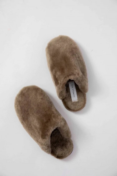 Maiken Shearling Slippers Army