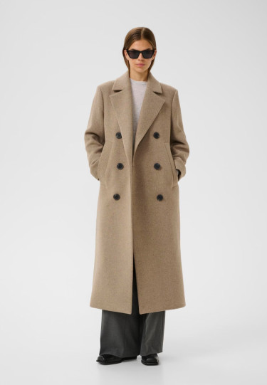 Yunah Coat Sandy Grey Melange