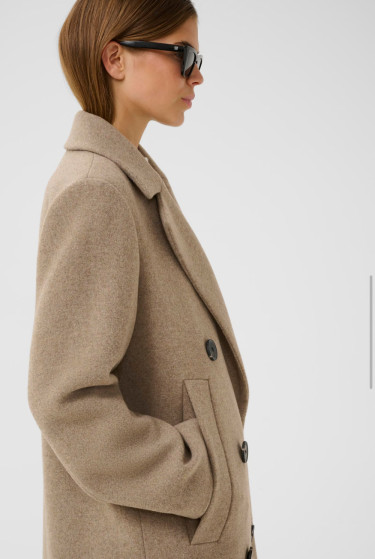 Yunah Coat Sandy Grey Melange