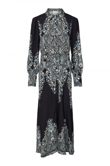 Birma Ls Long Shirt Dress AOP Birma Print