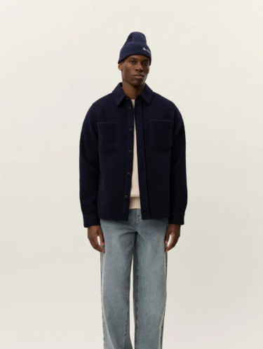 Lennon Boucle Overshirt Dark Navy