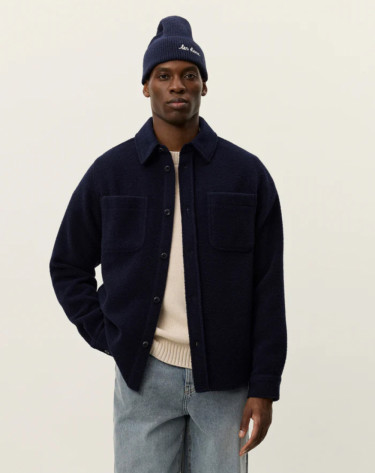 Lennon Boucle Overshirt Dark Navy