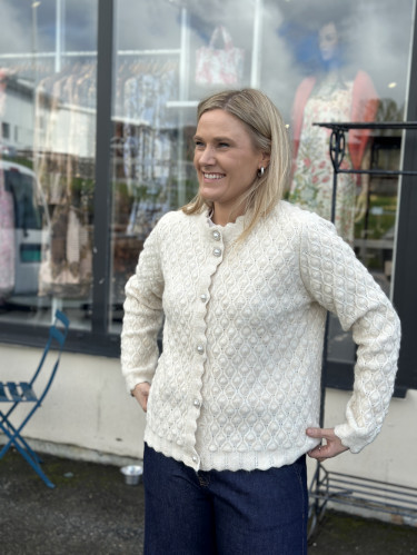 Bubble LS Knit Cardigan Birch