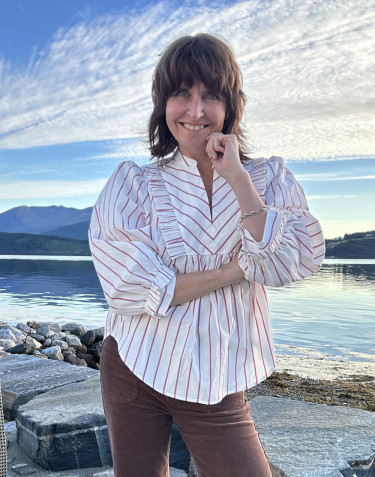 Sophia Daimi Mo Blouse Rosa Creme Stripes