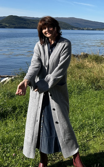 Gea Kaxy Cardigan Granite Melange