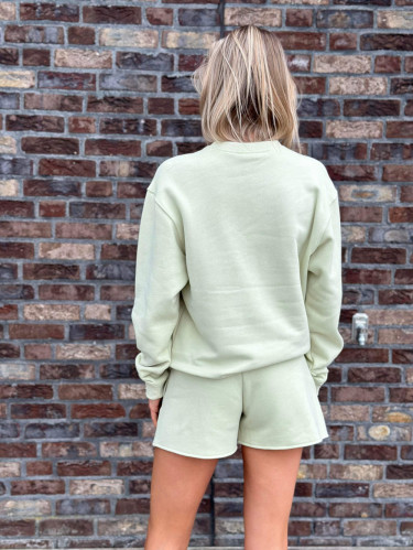 Idle Embroidery Shorts Lt. Green
