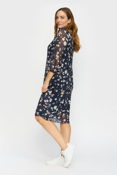 Dieppe Dress Navy Flower