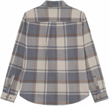 Jeremy Check Flannel Shirt Grey Melange