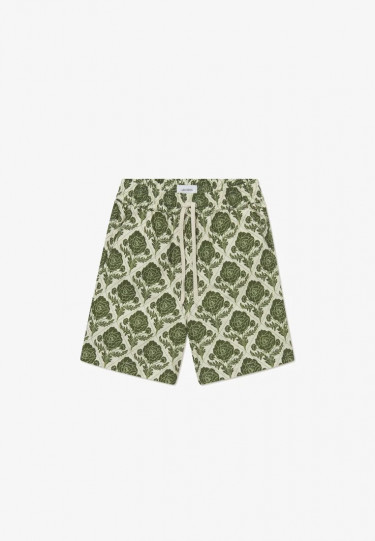 Lesley Flower Tile AOP Shorts Vintage Green/Ivory