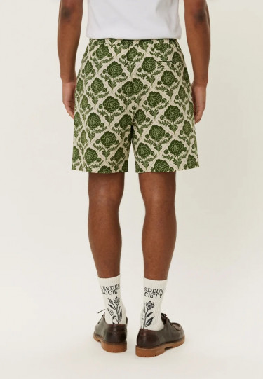 Lesley Flower Tile AOP Shorts Vintage Green/Ivory