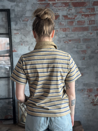 MWAsla Polo Tee Light Capers Stripe