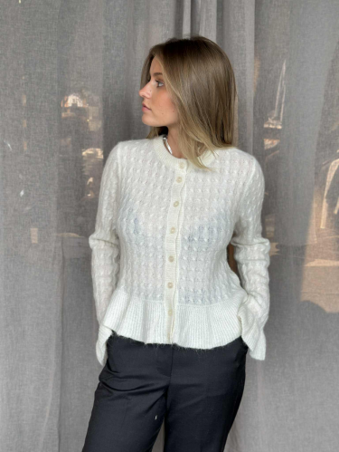 Numa Ls Knit Cardigan Birch