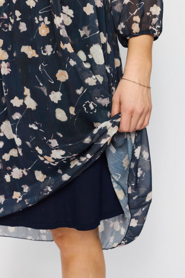 Dieppe Dress Navy Flower