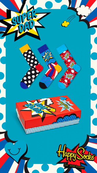 3-Pack Super Dad Sock Gift Set