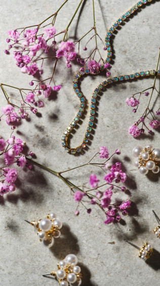 Midsummer Night Necklace Gold Tone Damli