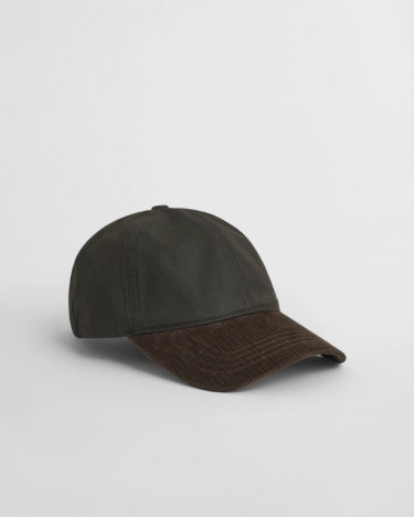 Waxed Cotton Cap Dark Sage