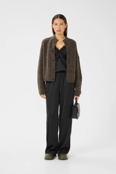 Alpha Short Cardigan Chestnut Melange