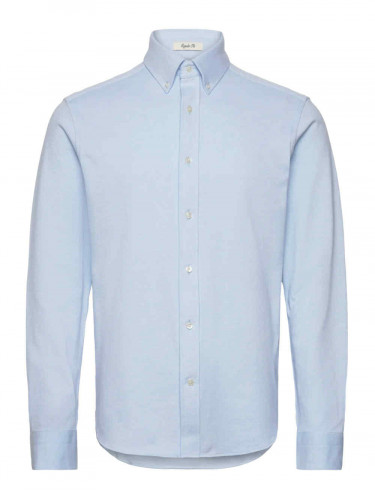 Reg Jersey Pique Stretch Shirt Capri Blue