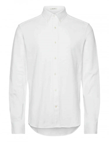 Reg Jersey Pique Stretch Shirt White