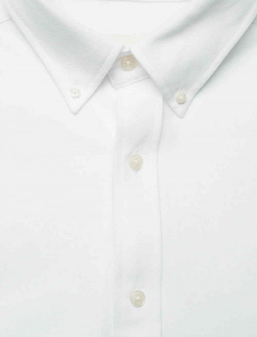 Reg Jersey Pique Stretch Shirt White