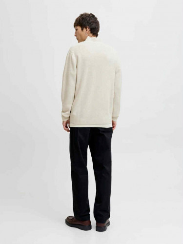 Milano Stitch Knit Half Zip Cloud Dancer Melange