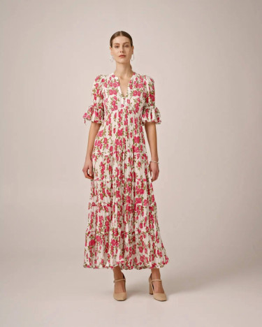 Bohemian Relaxed Dress Pink Meadow