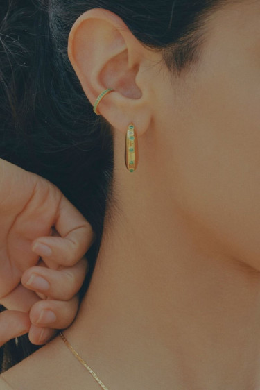 Colore Ear Cuff Mint Gold