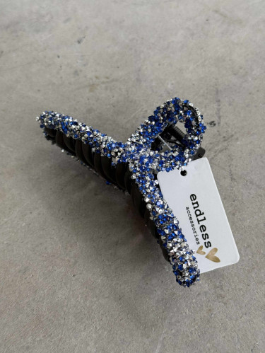 Hårklype glitter blå
