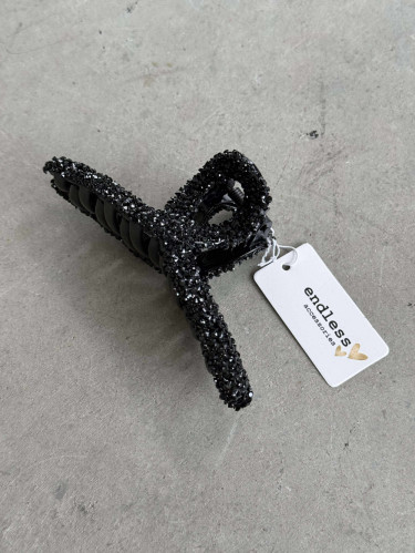 Hårklype glitter sort