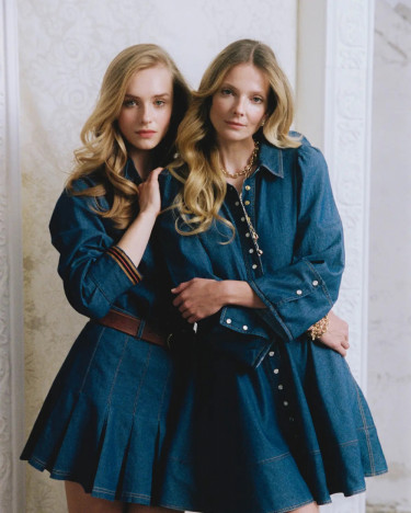 Denim Mini Dress French Blue