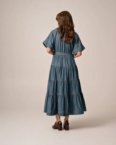 Denim Shirt Dress French Blue