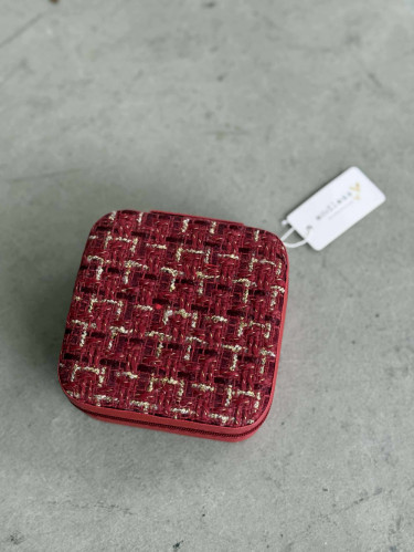 linea jewellery box red