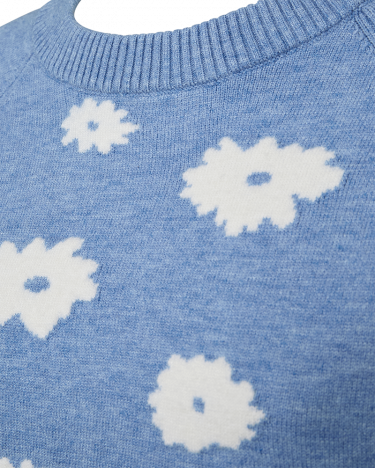 Alpi Pullover Vista Blue Melange w Star Off-white