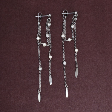 Earrings Bad Girls Steel Tone Damli