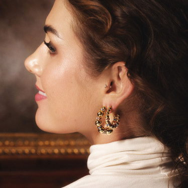 Earrings Jagger Gold Tone Damli