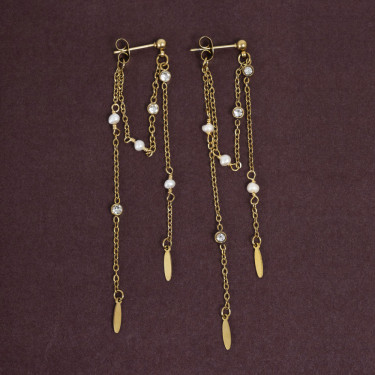 Earrings Bad Girls Gold Tone Damli