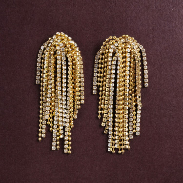 Earrings Le Freak Gold Tone Damli