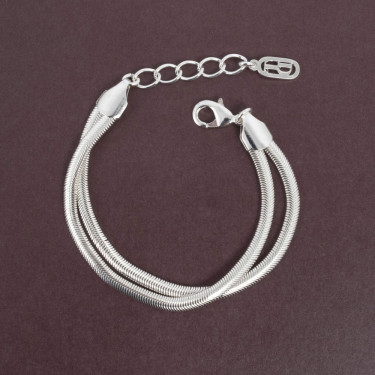 Bracelet Staying Alive Silver Tone Damli